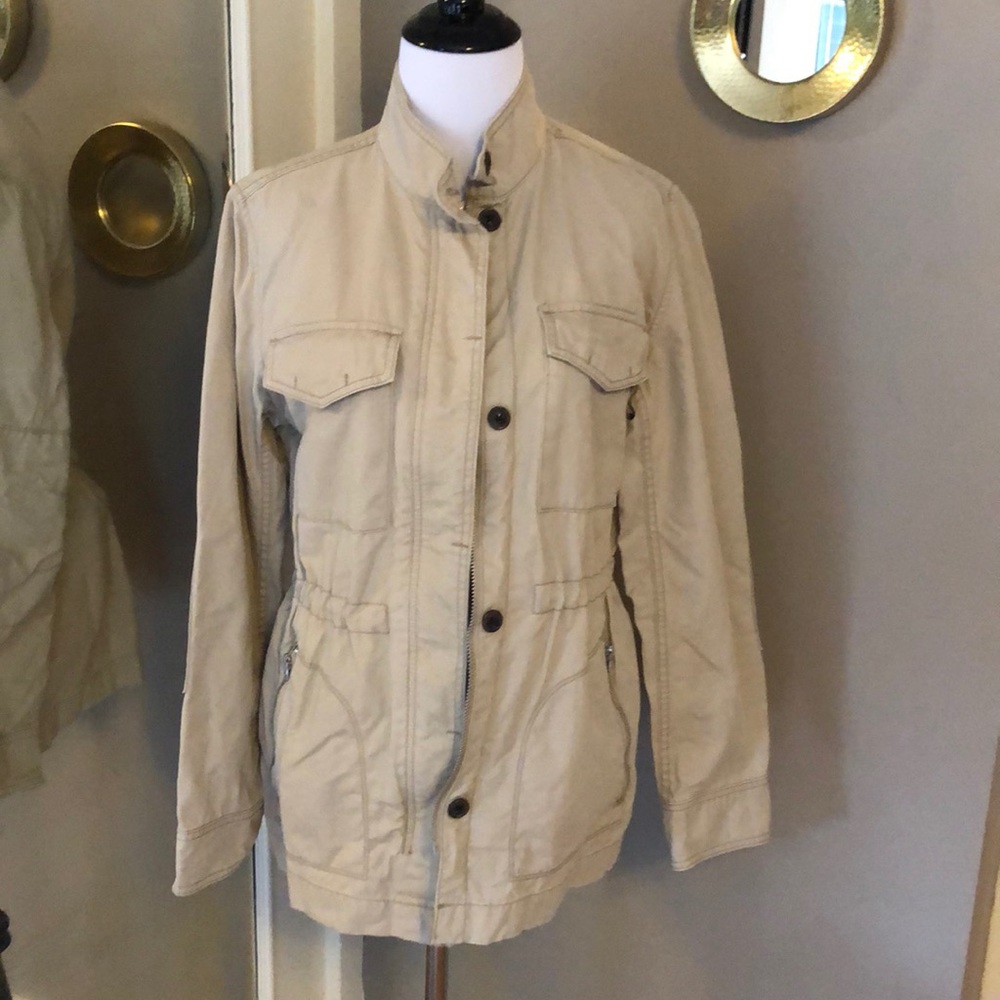 GAP Khaki Utility Jacket w/cinched waist SZ M